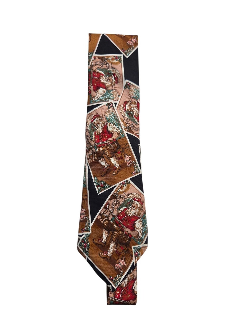 Gant Brown and Black Santa Pattern Silk Tie